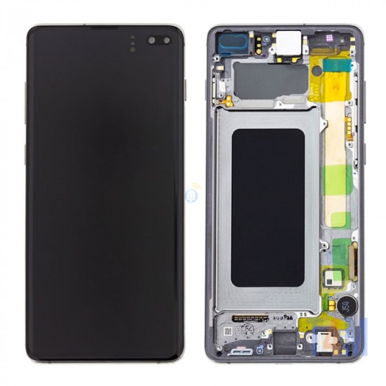 SAMSUNG S10 PLUS G975 (GH82-18849A/18834A) TOUCH+LCD+FRAME BLACK SERVICE PACK ORIGINAL